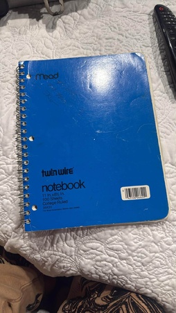 31-page Blue Spiral Notebook