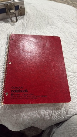 7-page Red Spiral Notebook