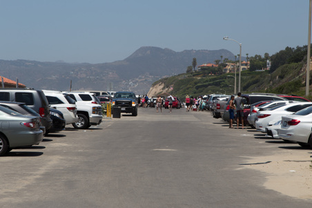 Point Dume Parking Lot - at the point