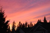 Winter Sunset from our Back Deck