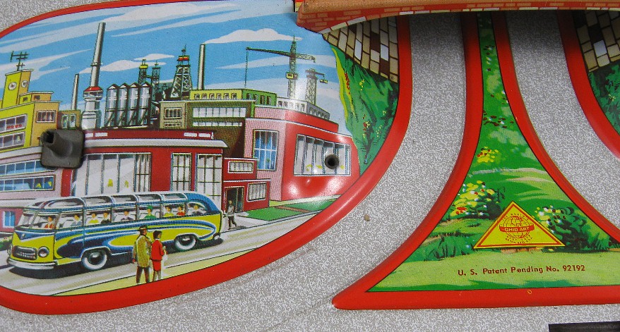 Vintage 1960's Ohio Art Hi-Way Press Metal Car Road Set | eBay