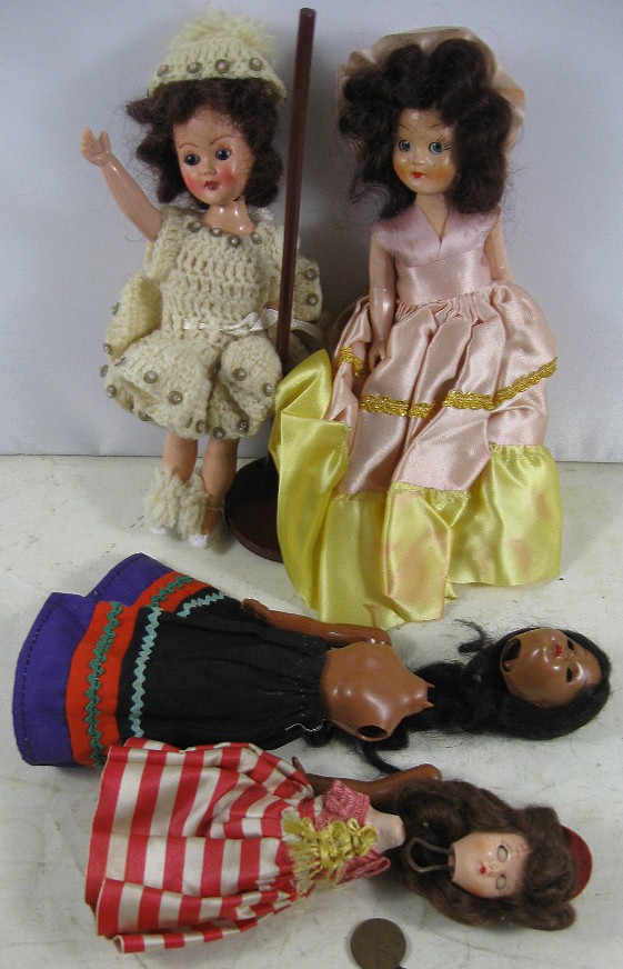 Lot of Vintage 1940's-50's Hard Plastic Dolls Some As Is | eBay