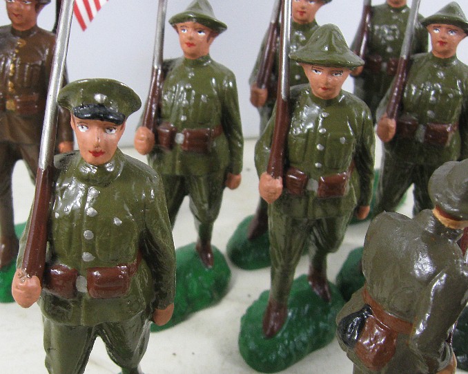 Lot of Vintage 1920's Composition Trico Japan 5 1/2” Tall WWI