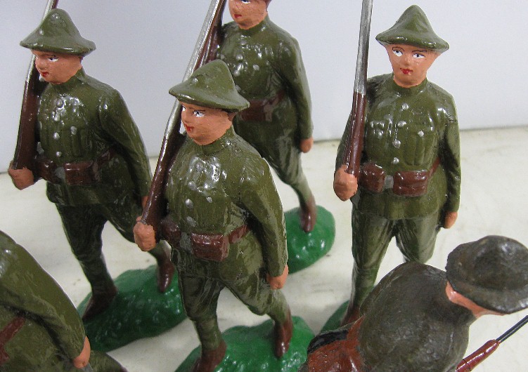 Lot of Vintage 1920's Composition Trico Japan 5 1/2” Tall WWI