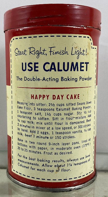 Vintage 1950's Painted Tin Calumet Baking Powder ½ pound | eBay