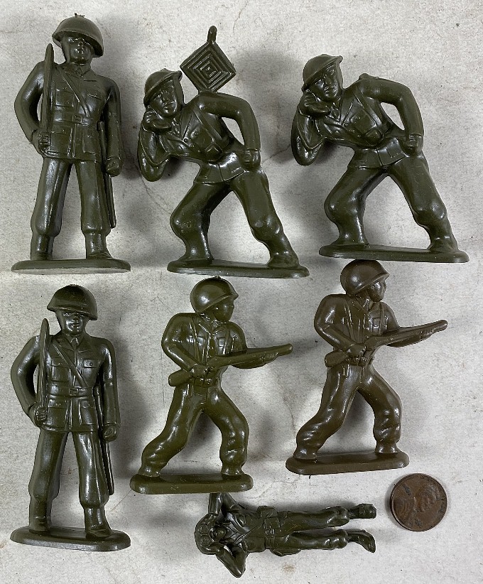 Lot of Vintage 1940's-50's Hard Plastic US Army Men 3” | eBay