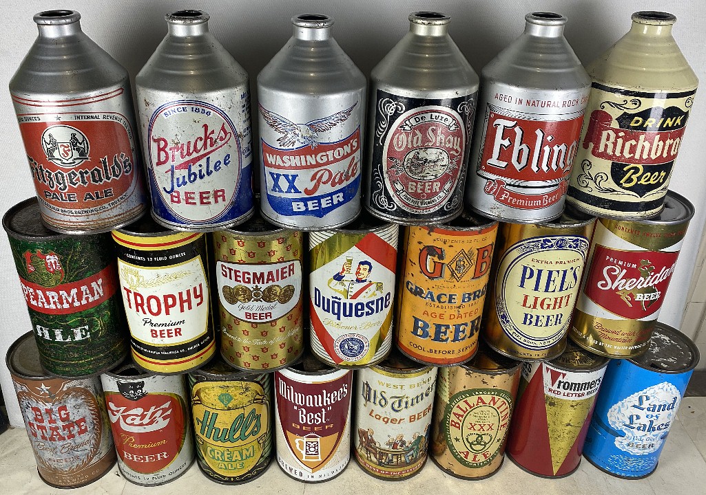 ビンテージ　1950s ゴールデン.グレインベルト.ビール　広告ランプ Vintage 1950's Flat Top Can Ballantine Ale Brewer's Gold Newark