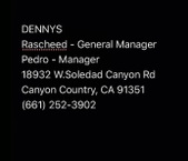Dennys - Canyon Country
