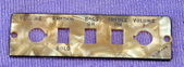 1962 Hofner Bass Control panel