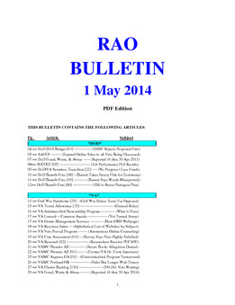 05 01 2014 RAO Bulletin