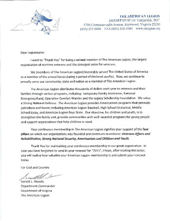 Commanders Letter