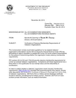 DD214 IRS Update