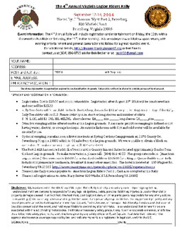 4th Annual VALR Rally - 2014