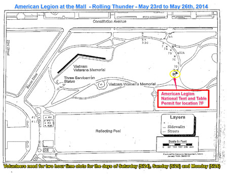 Map of the Tent Location at the Mall