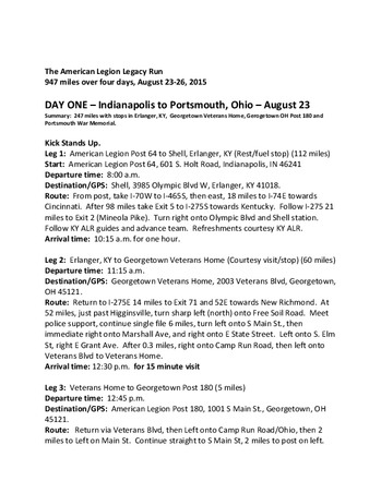 2015 Saddlebag Ride Plan