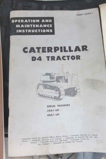 Direct Start 1961 Cat D4C Antique Crawler Tractor Dozer Serial # 40A2977