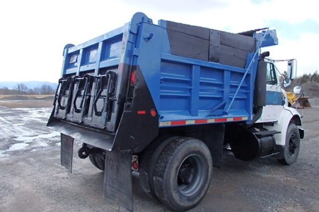 International 8100 single axle dump truck