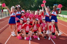 Seniors with Elementary Cheer