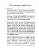 AKC Breed Standard for the AHT