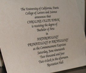 GRADUATION DAY, UC DAVIS