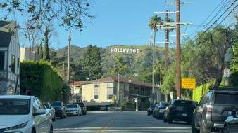 Driving on Beachwood Canyon