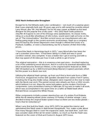 1932 Nash Larry Wood