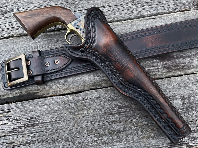 Aged black 1860 double rig | Single-Actions