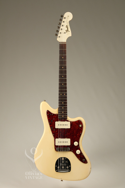 original 1964 Fender JAZZMASTER Olympic White w/matching headstock