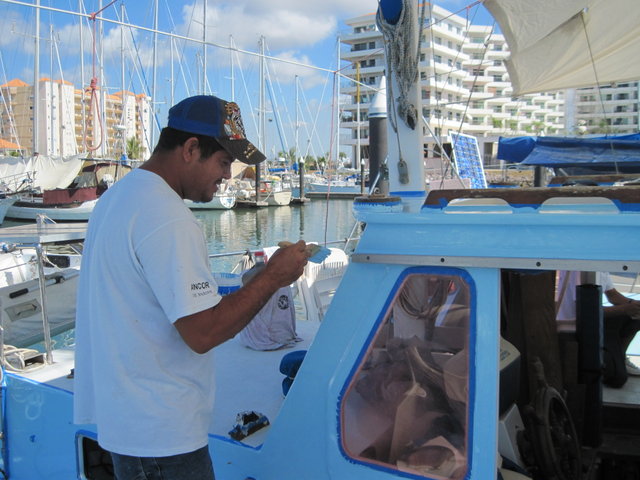 Beto Painting The Pilothouse