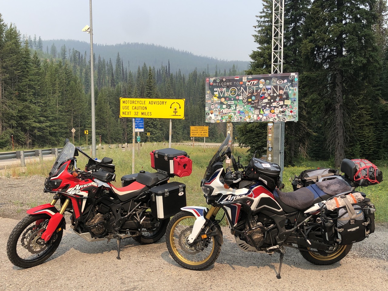 motorcycle camping setup