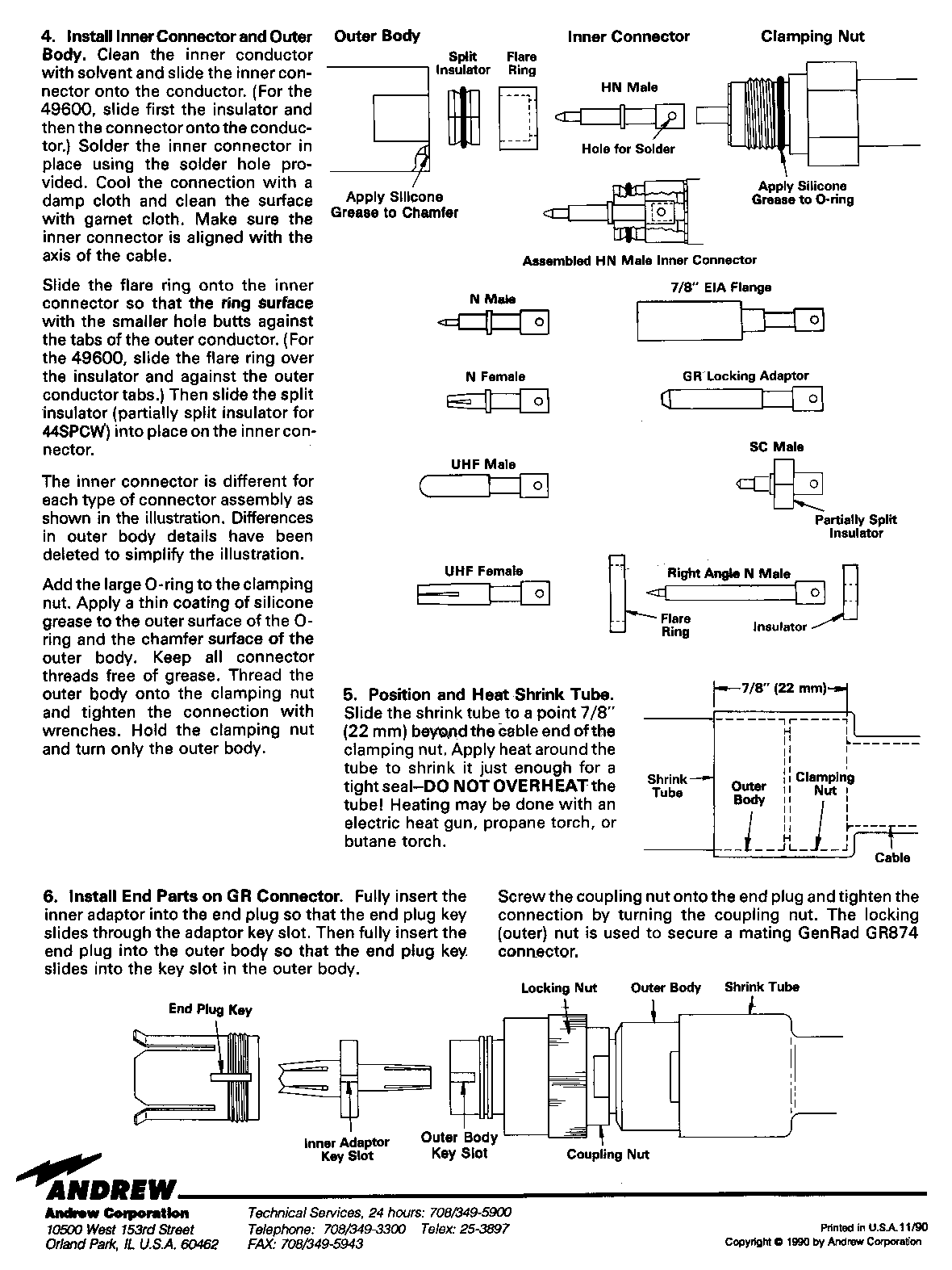 Andrew Connector Assembly Instructions