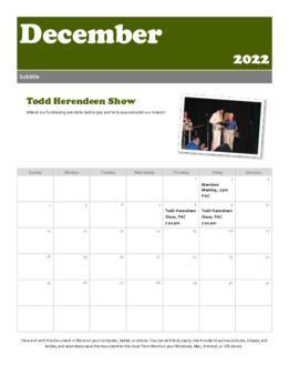 HPVC Calendar