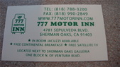 777 Motor Inn, Sherman Oaks