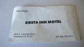 Siesta Inn Motel, Pasadena