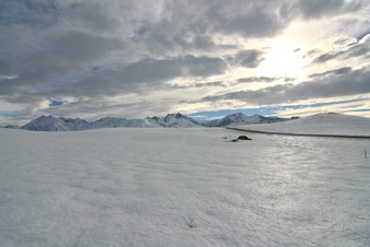 Ext Frozen Field/Snowmobile - Antarctica