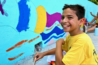Summer Camp Art Wall Field Trip