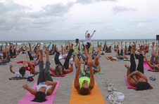 Full Moon Yoga on the Beach, June 2016