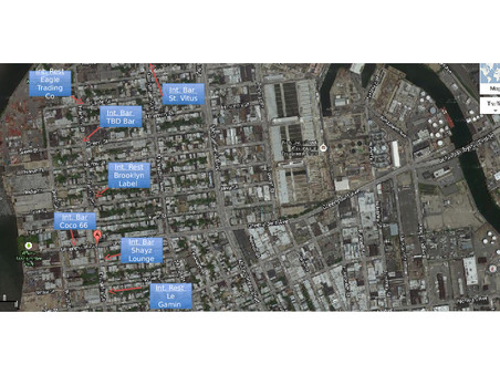 Maps of Areas for Bar/Eve Rest