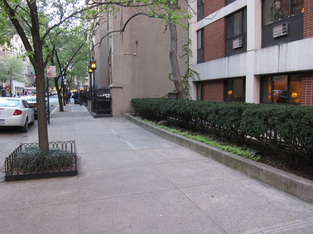 EXT. BENCHES, NEIGHBORS STAIRWELL