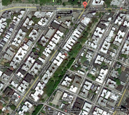 W Fordham Rd to 181st St