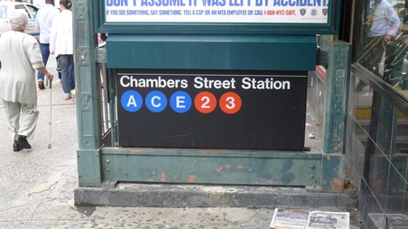 Chambers St Subway Entrance (A,C,E)  