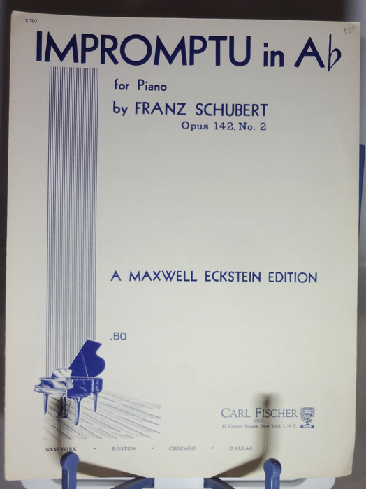 Impromptu In Ab For Piano Opus 142 No 2 Franz Schubert Vtg 1957 Sheet Music Ebay