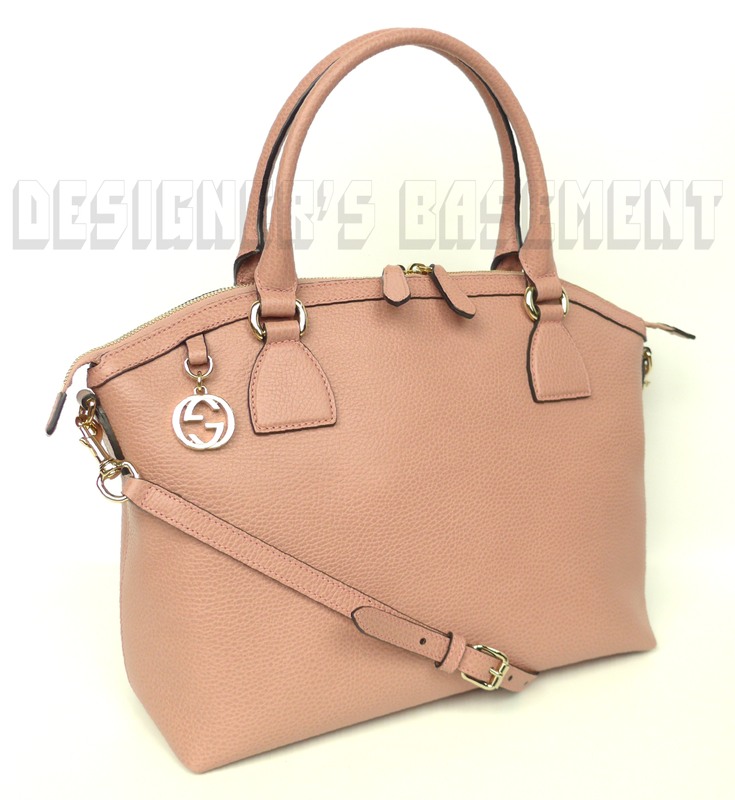 Gucci Dusty Pink Leather Large Dome Gold Gg Charm Convertible Tote Gucci Dusty Pink Leather Large Dome Gold Gg Charm Cross Body Tote Bag Nwt Authentic