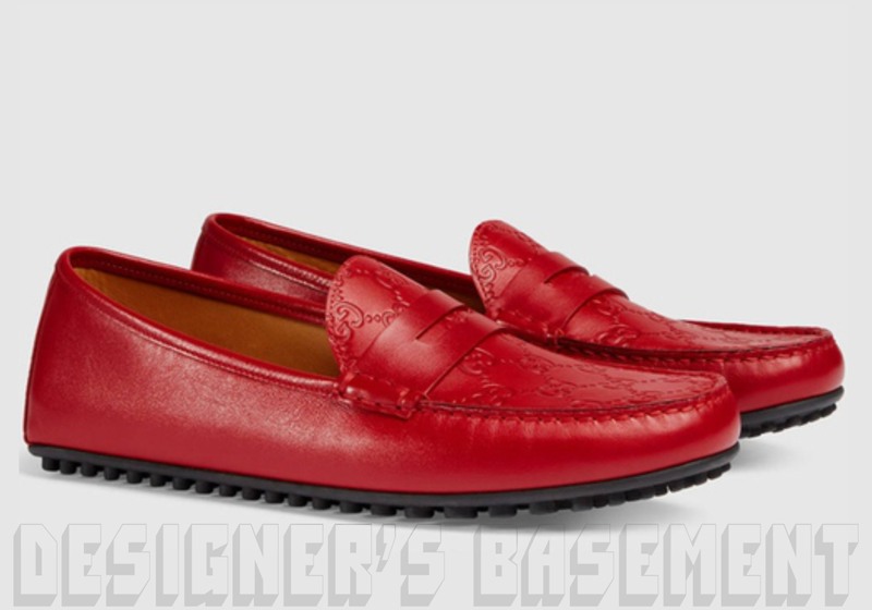 gucci red moccasins