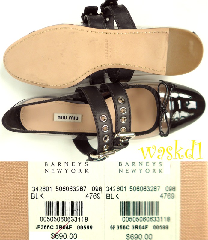 miu miu buckle ballet flats