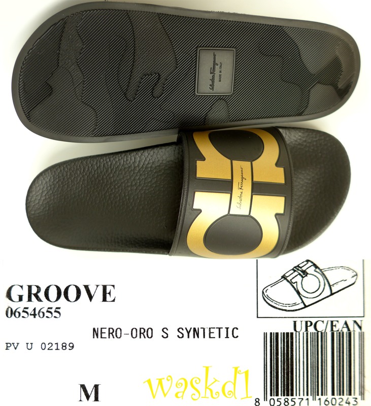 salvatore ferragamo slides black