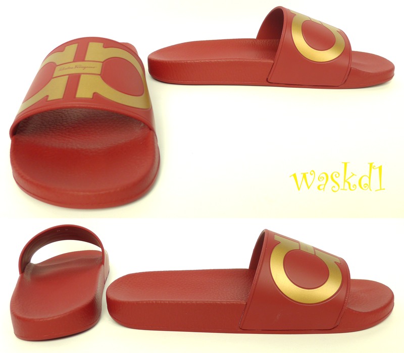 ferragamo slides black and red