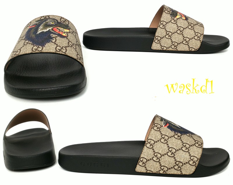 gucci slides wolf head